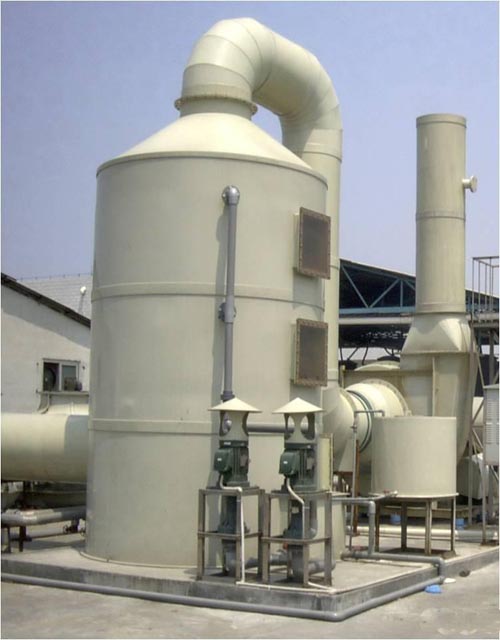 噴淋塔，注塑機廢氣處理噴淋方法　注塑車間氣味凈化設(shè)備